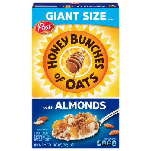 Honey Bunches of Oats Cereal, with Almonds, Giant Size