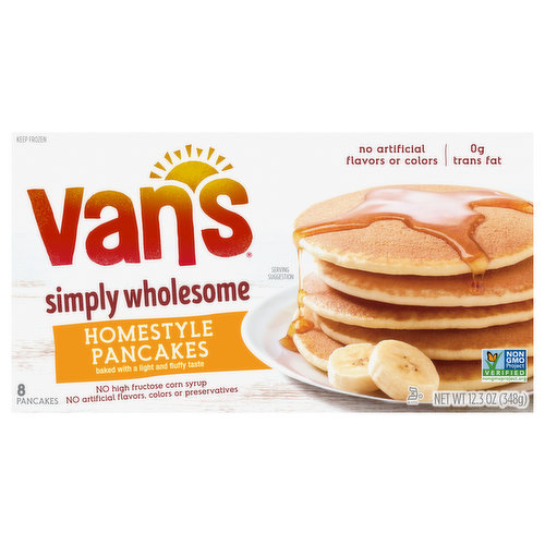 Van's Pancakes, Simply Wholesome, Homestyle