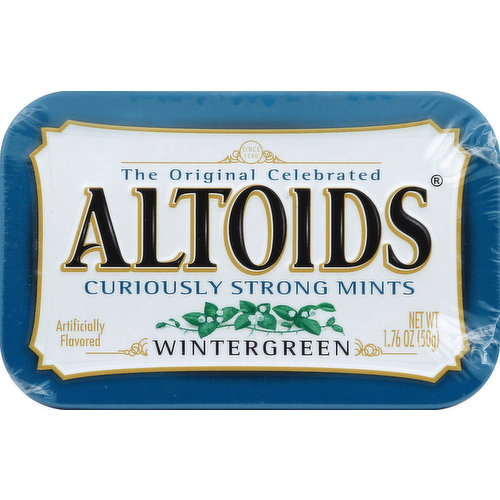 Artificially flavored. Curiously strong. The original celebrated. Since 1780. altoids.com.