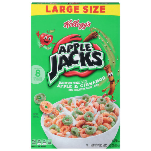 Apple Jacks Cereal, Apple & Cinnamon, Large Size