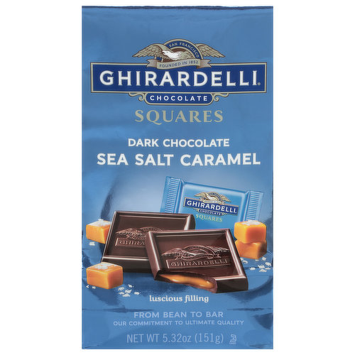 Ghirardelli Dark Chocolate Squares, Sea Salt Caramel