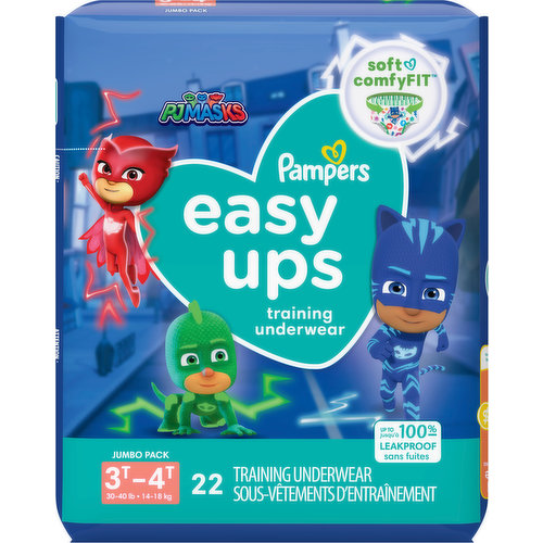 Pampers Training Underwear, PJ Masks, 3T-4T (30-40 lb), Jumbo Pack - King  Kullen