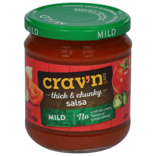 Crav'n Flavor Salsa, Thick & Chunky, Mild