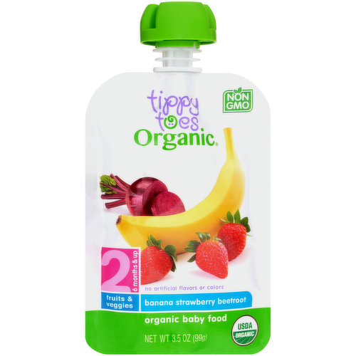 Tippy Toes Banana Strawberry Beetroot Organic Baby Food