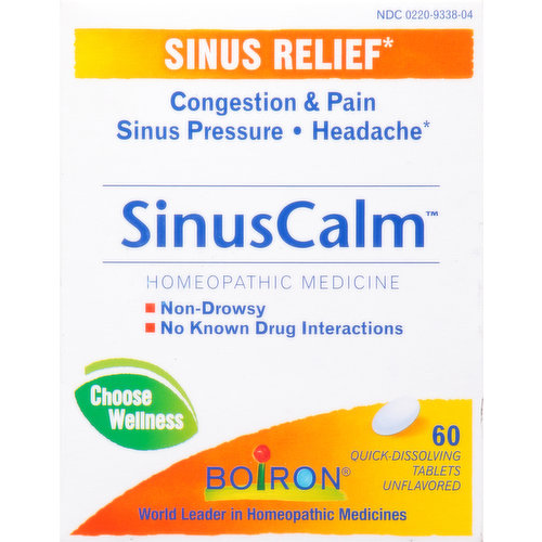 Boiron Sinus Relief, Tablets, Unflavored