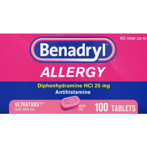 Benadryl Allergy, 25 mg, Tablets