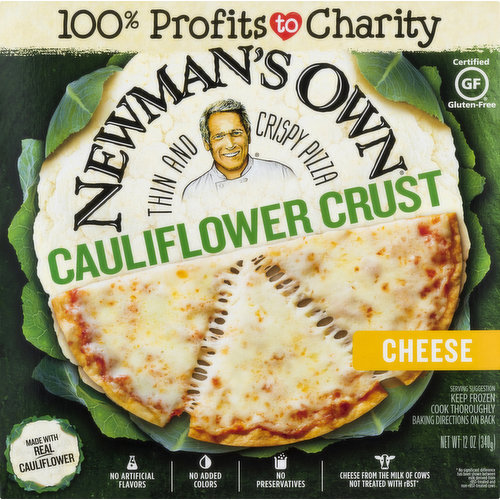 NEWMANS OWN Pizza, Gluten Free, Thin and Crispy, Cauliflower Crust, Cheese