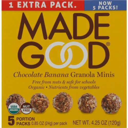 Made Good Granola Minis, Organic, Chocolate Banana