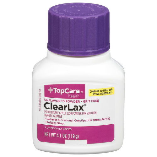 TopCare ClearLax, Grit Free, Unflavored Powder