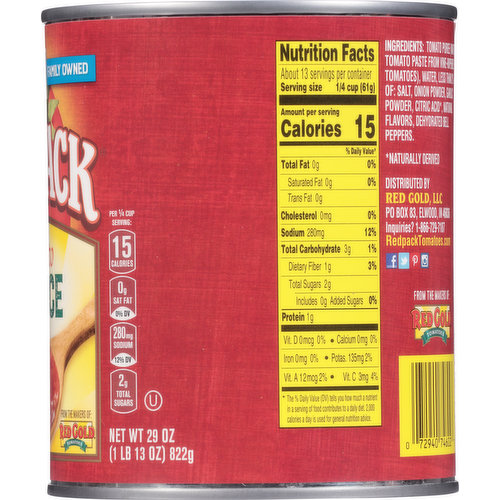 Redpack Sauce, Tomato