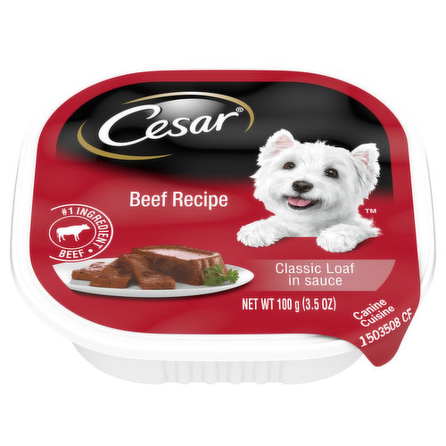 Cesar Canine Cuisine, Beef Recipe, Classic Loaf in Sauce