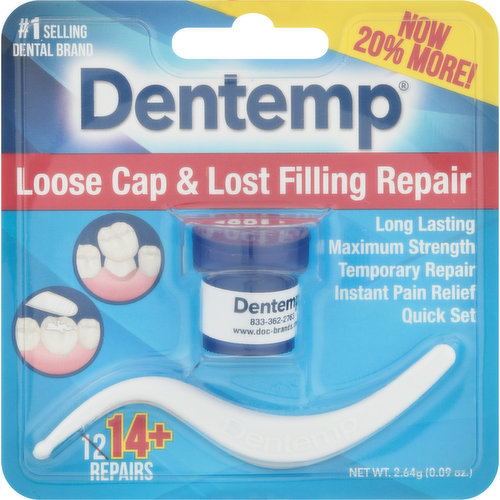 Dentemp Maximum Strength Lost Filling and Loose Cap Repair Kit for