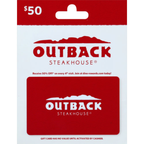 Outback Gift Card, $50