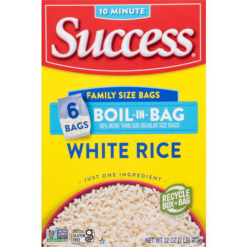 Success White Rice, Boil-in-Bag, Family Size Bags