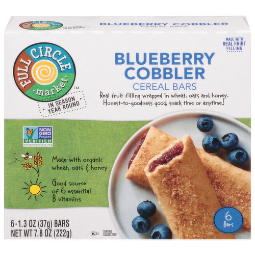 Full Circle Market Cereal Bars, Blueberry Cobbler