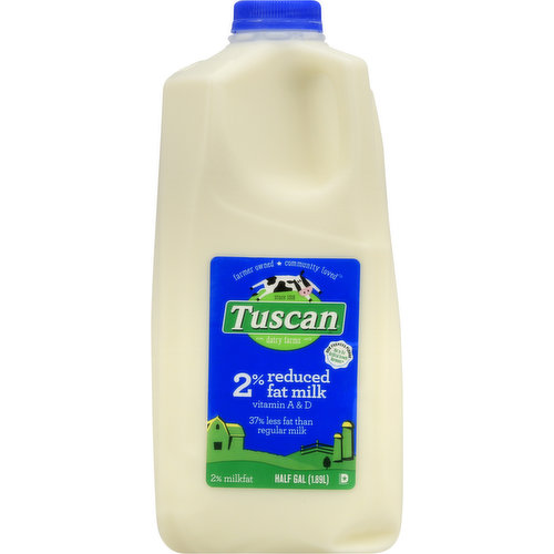 Tuscan Dairy Farms Milk, Reduced Fat, 2%