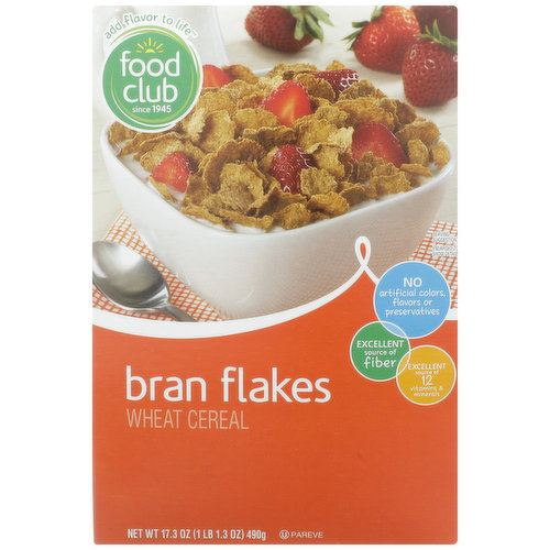 START YOUR DAY RIGHT WITH THE SIMPLY DELIGHTFUL CRUNCH OF FOOD CLUB BRAN FLAKES CEREAL. WHOLESOME & DELICIOUS, IT'S A PERFECTLY TASTY WAY TO START YOUR BUSY DAY!
VISIT US! FOODCLUBBRAND.COM
BEST IF USED BY
QUALITY GUARANTEED - CARING FOR YOUR FAMILY IS EASY WITH FOOD CLUB. 100% SATISFACTION OR DOUBLE YOUR MONEY BACK.
INSERT TAB HERE
COPYRIGHT TOPCO BVFA0718
LIFT TAB TO OPEN
OUR COMMITMENT - OUR CLUB IS LOCAL. FOOD CLUB IS SOLD AT LOCAL RETAILERS WHO ARE PROUD TO SERVE AND SUPPORT YOUR COMMUNITY.
SCAN HERE FOR MORE FOOD INFORMATION