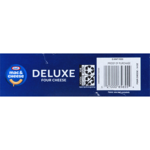 Kraft Deluxe Macaroni & Cheese Dinner, Four Cheese - 14 oz