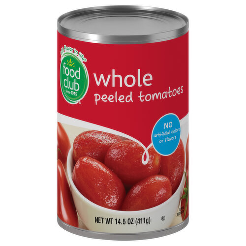Food Club Tomatoes, Peeled, Whole