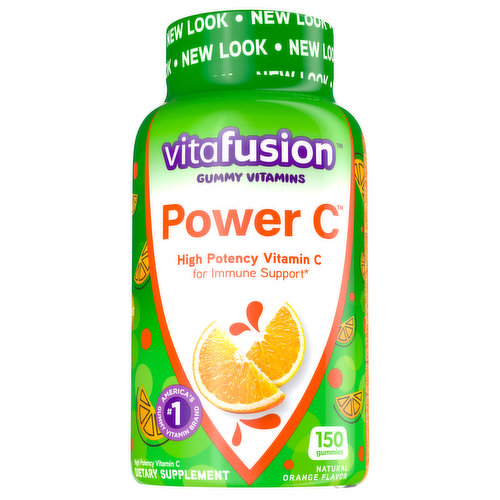 Vitafusion Power C Vitamins, Gummies, Orange Flavor