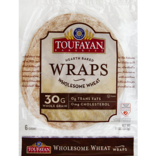 Toufayan Wraps, Wholesome Wheat