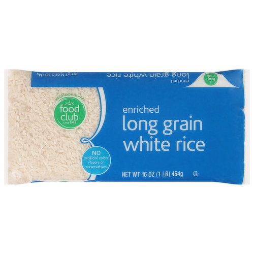 Food Club White Rice, Long Grain, Enriched