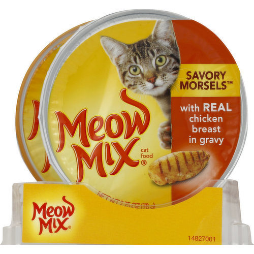 Meow Mix Cat Food, With Chicken Breast in Gravy