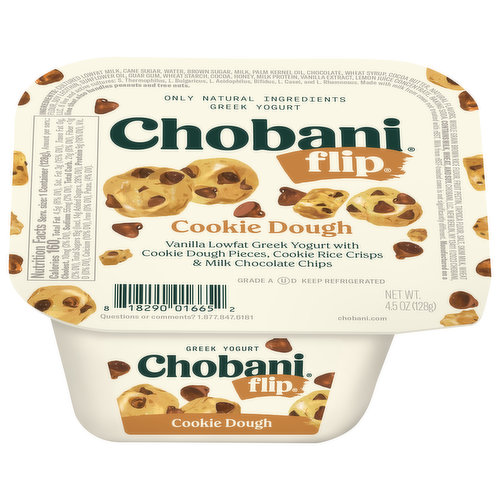 Chobani Yogurt, Greek, Cookie Dough