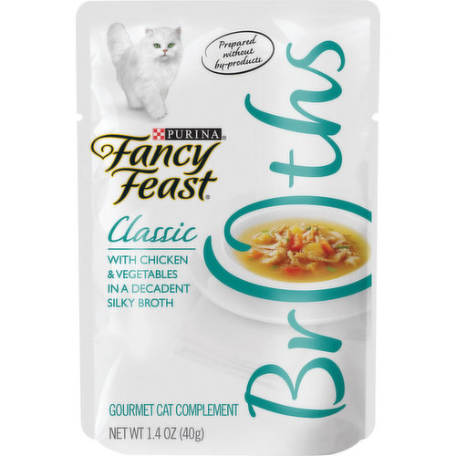 Fancy Feast Limited Ingredient Wet Cat Food Complement, Broths Classic With Chicken