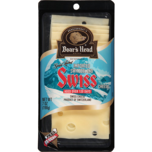 Boar's Head Cheese, Swiss, Gold Label