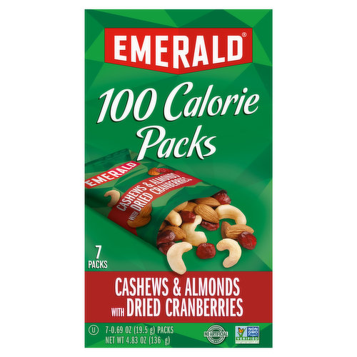 Emerald Cashews & Almonds with Dried Cranberries, 7 Packs