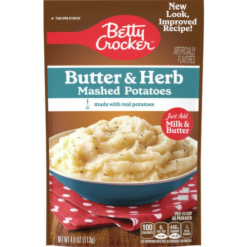 Betty Crocker Mashed Potatoes, Butter & Herb