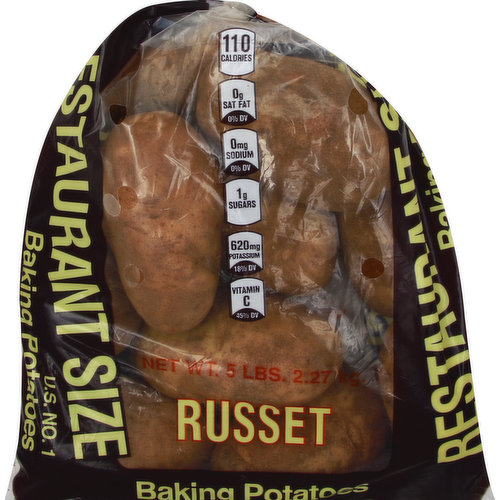 Produce Potatoes, Baking, Russet, Restaurant Size