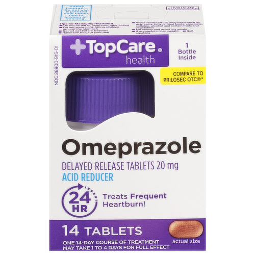 TopCare Omeprazole, 20 mg, Tablets