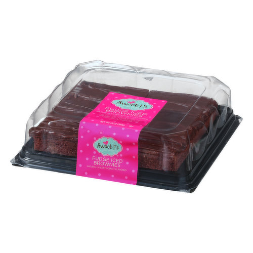 Sweet P's Bake Shop Brownies, Fudge Iced