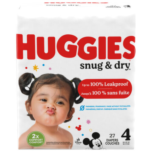 Huggies Diapers, Disney Baby, 4 (22-37 lb)