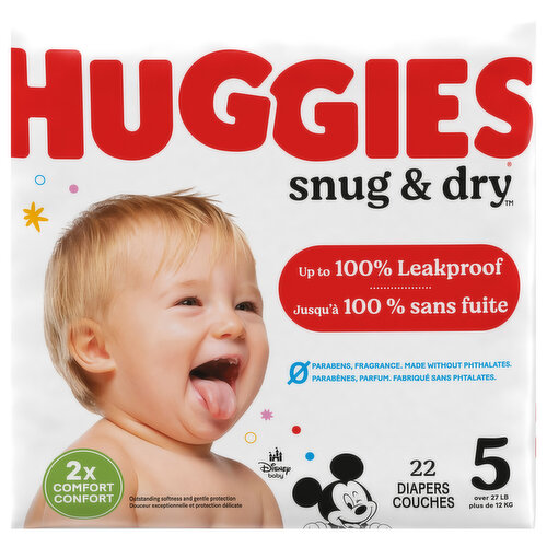 Huggies Diapers, Disney Baby, 5 (Over 27 lb)