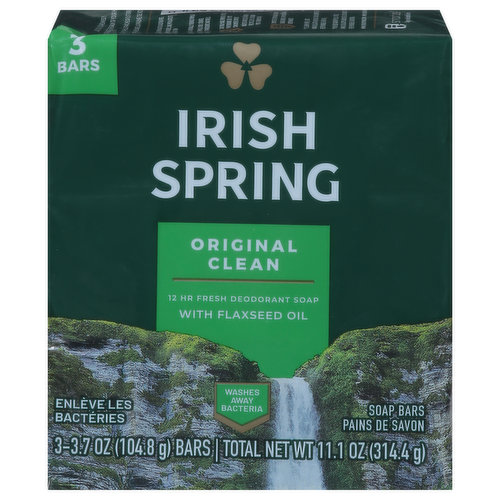 Irish Spring Soap Bars, Original Clean