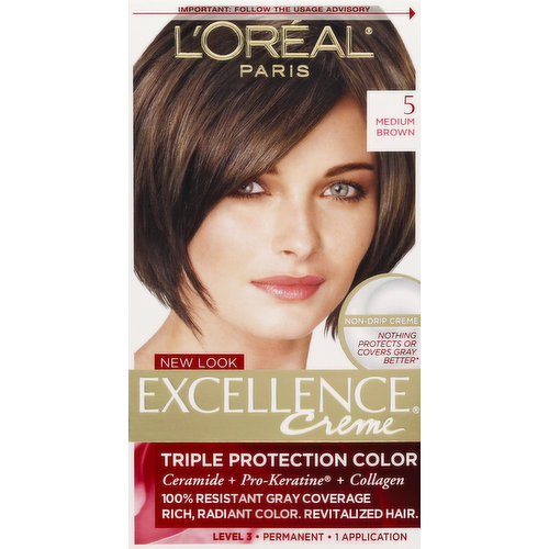 Excellence Permanent Haircolor, Medium Brown 5