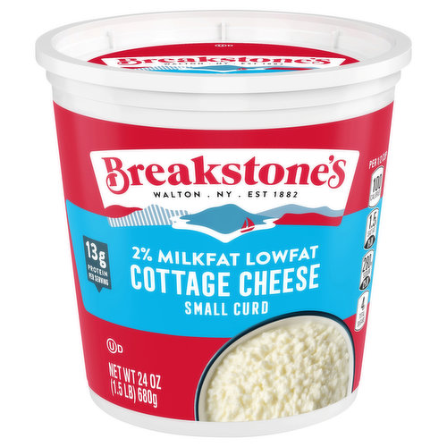 Breakstone's Cottage Cheese, 2% Milkfat Lowfat, Small Curd