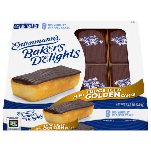 Entenmann's Golden Cakes, Fudge Iced, Mini