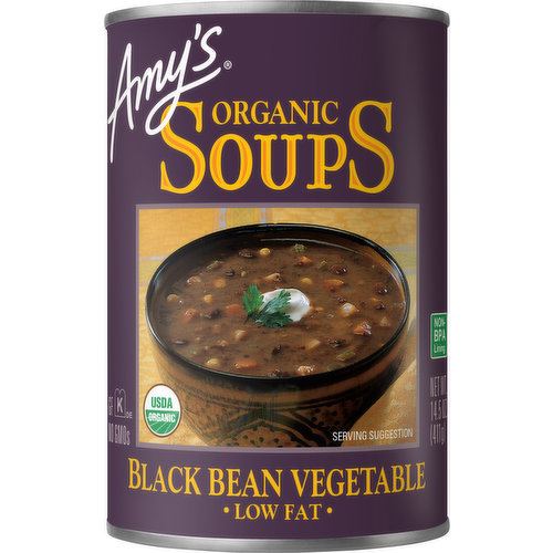 Amy's Soup, Organic, Black Bean Vegetable