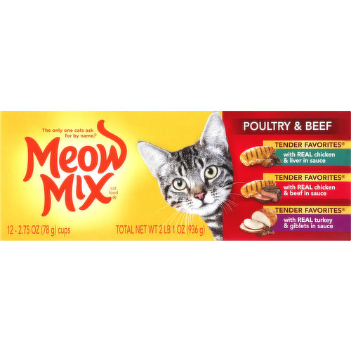 Meow Mix Tender Favorites Poultry & Beef Cat Food Variety Pack