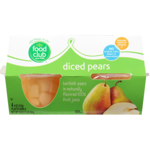 Food Club Diced Pears