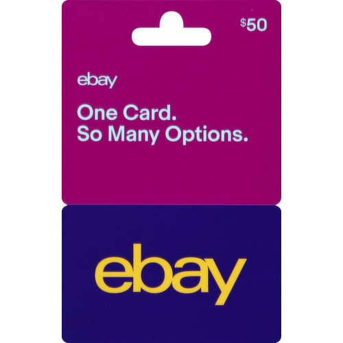 One card. So many options. No value until activated at register. New, unique, and everything in between. To. From. Because you're. Redemption. Treat your eBay Gift Card like cash. Only redeemable to purchase items directly on eBay.com. To use this Gift Card, you must have a US registered eBay account and a US shipping address. After first use, this Gift Card is non-transferrable. Not refundable or redeemable for cash unless required by law. This Gift Card never expires and there are no fees. This Gift Card is subject to full terms and conditions. Redemption limits apply. To check balance, seek assistance, or read the full terms and conditions visit: www.ebay.com/ebaygiftcard Find items as unique as you are at: www.ebay.com/CoolGifts.