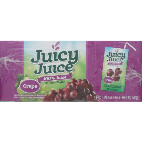 Juicy Juice 100% Juice, No Added Sugar, Grape