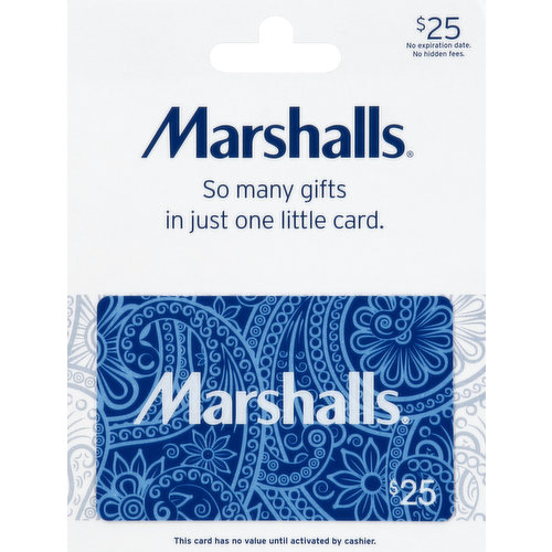 Marshalls Gift Card, $25