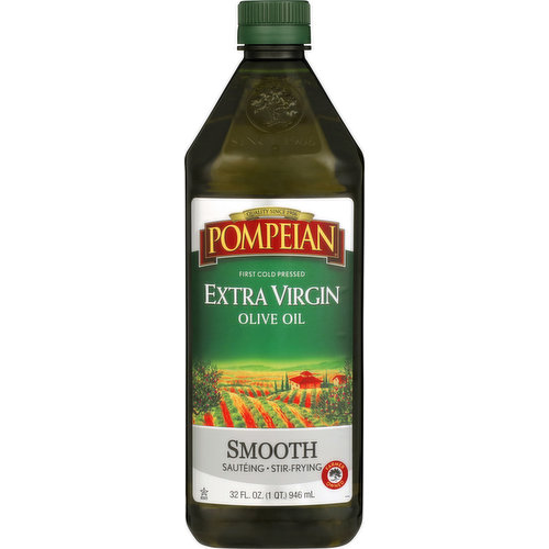 Pompeian Olive Oil, Extra Virgin, Smooth