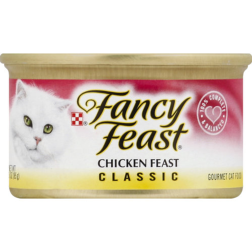 Fancy Feast Cat Food, Gourmet, Classic Chicken Feast
