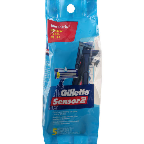 Gillette Razors, Disposable, Lubrastrip Fixed